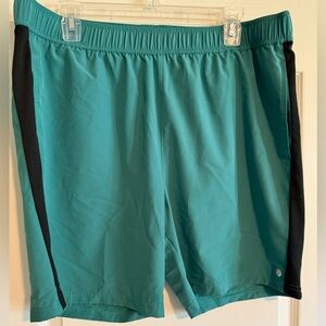 Bally Teal Athletic Shorts with Black Side Panels Men’s Size XL